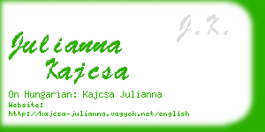 julianna kajcsa business card